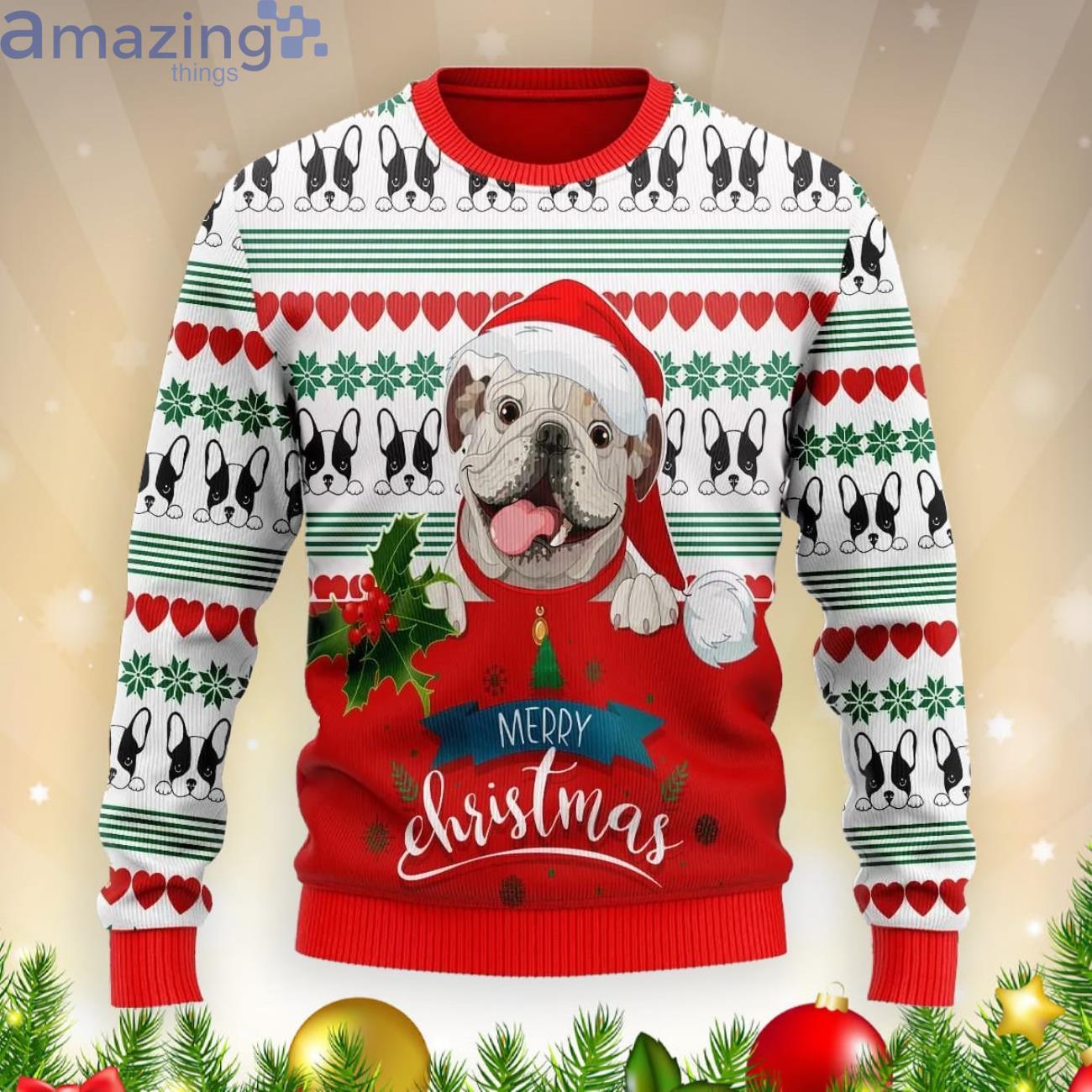 Cute Pug Dog Lover Christmas Gift Ugly Christmas Sweater Product Photo 1 Cute Pug Dog Lover Christmas Gift Ugly Christmas Sweater Product Photo 1