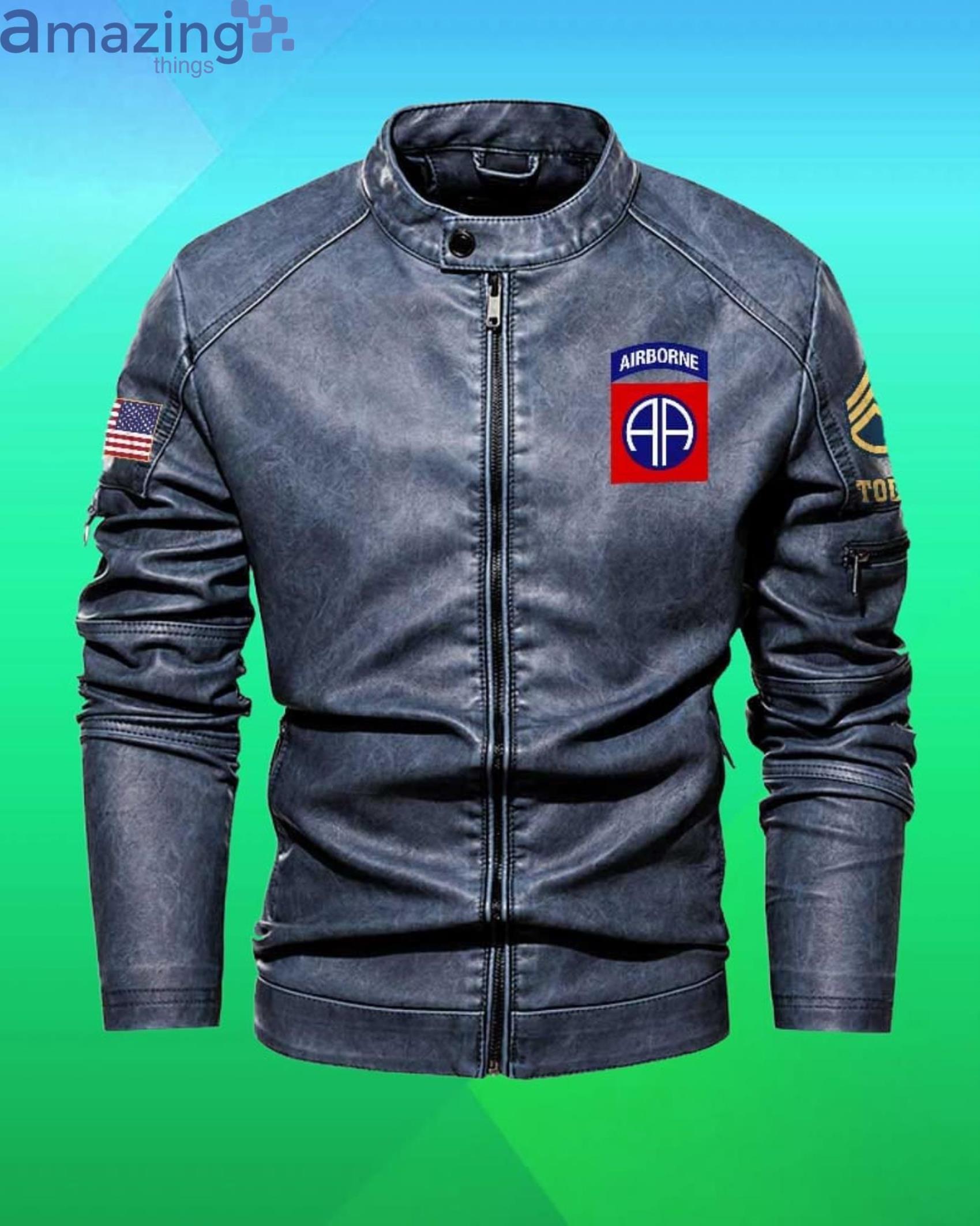 Airborne leather 2024 motorcycle jacket