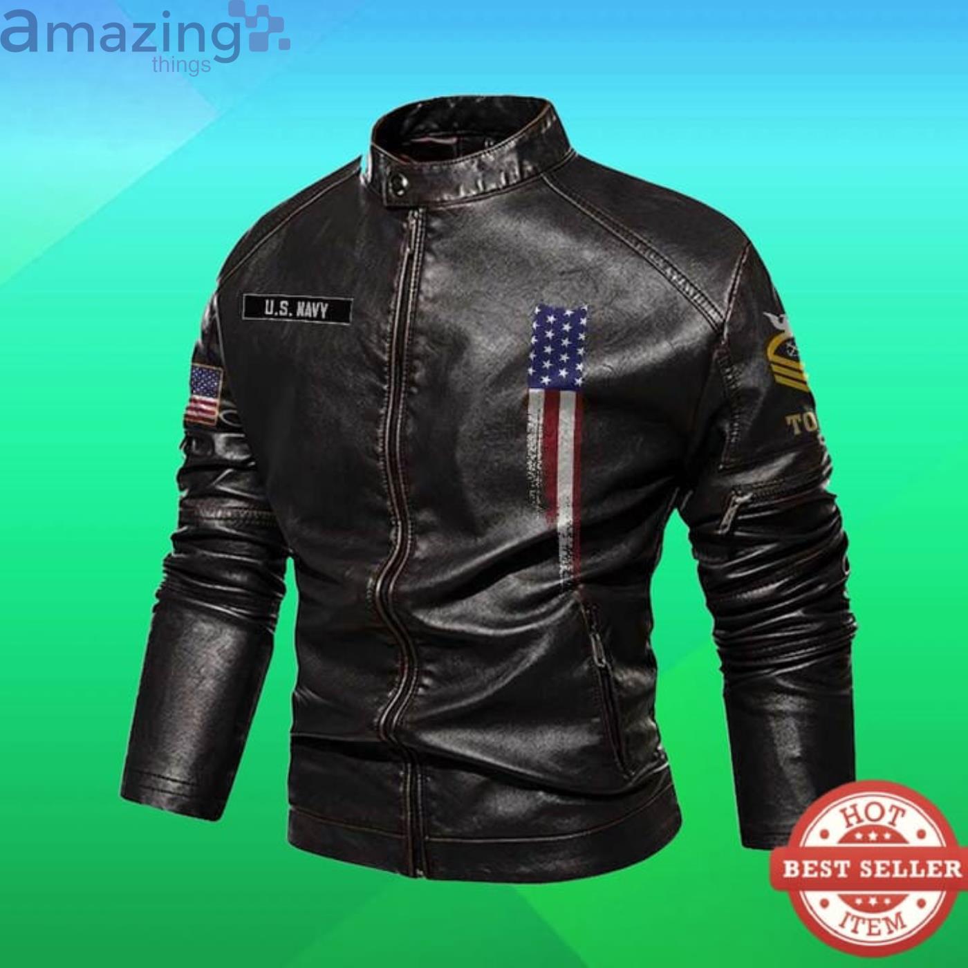 Cutom Name Us Navy Chiefs Hardcore Initiated Deal With It Motor Fleece Leather Jacket image Cutom Name Us Navy Chiefs Hardcore Initiated Deal With It Motor Fleece Leather Jacket