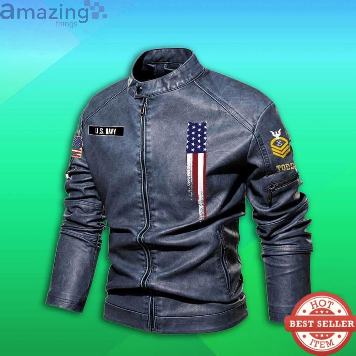 Cutom Name Us Navy Chiefs Hardcore Initiated Deal With It Motor Fleece Leather Jacket image Cutom Name Us Navy Chiefs Hardcore Initiated Deal With It Motor Fleece Leather Jacket