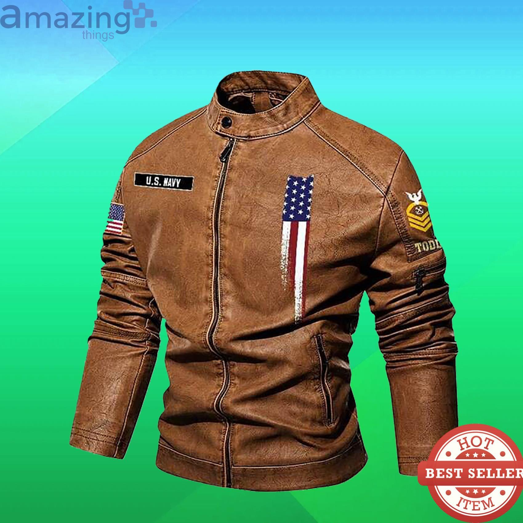 Cutom Name Us Navy Chiefs Hardcore Initiated Deal With It Motor Fleece Leather Jacket image Cutom Name Us Navy Chiefs Hardcore Initiated Deal With It Motor Fleece Leather Jacket