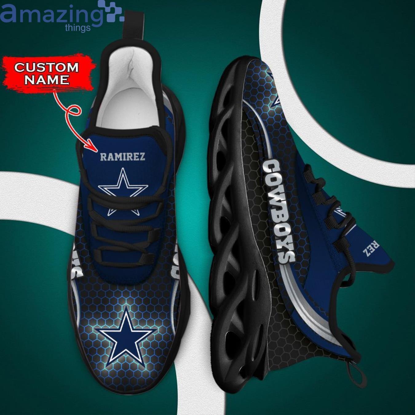 Dallas Cowboys Max Soul Sneaker Personalized Name Product Photo 2