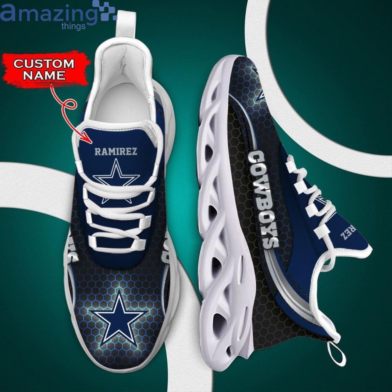 Dallas Cowboys Max Soul Sneaker Personalized Name Product Photo 1