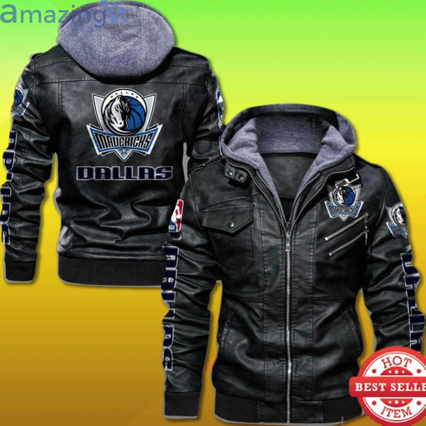 Dallas Mavericks 2D Leather Jacket Product Photo 1