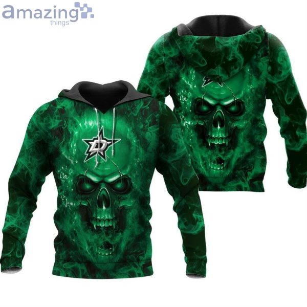 Dallas Stars NHL Fan Skull Green 3D Hoodie Full Print Shirtproduct photo 1