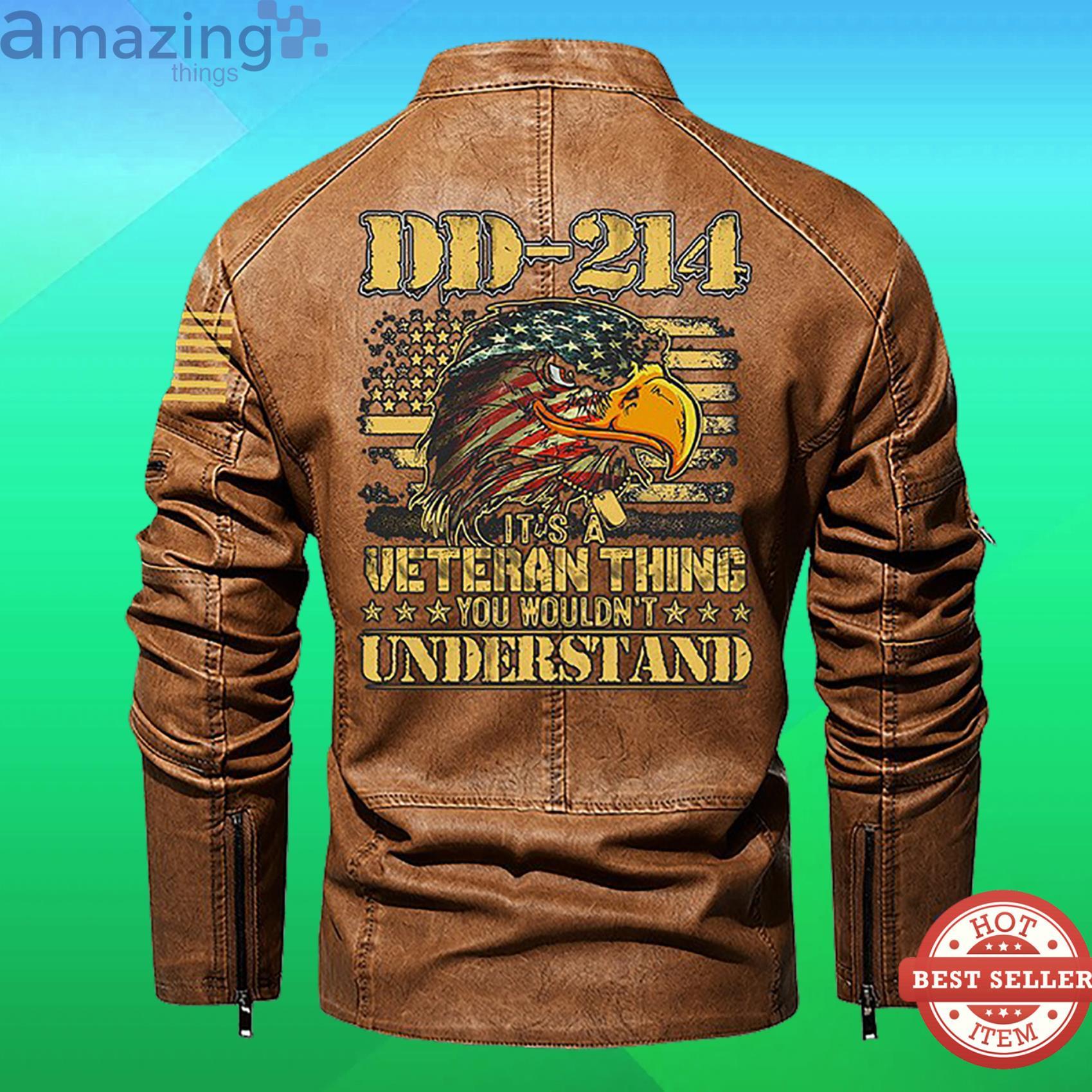 DD 214 It's A Veteran Thing You Wouldn't Understand Custom Name Fleece Leather Jacket image DD 214 It's A Veteran Thing You Wouldn't Understand Custom Name Fleece Leather Jacket