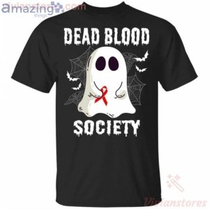 Dead Blood Society Boo Ghost Halloween Funny T-Shirt Product Photo 1