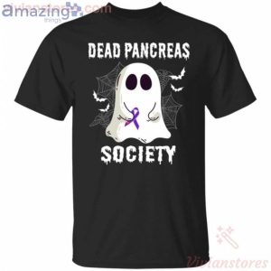 Dead Pancreas Society Boo Ghost Halloween Funny T-Shirt Product Photo 1