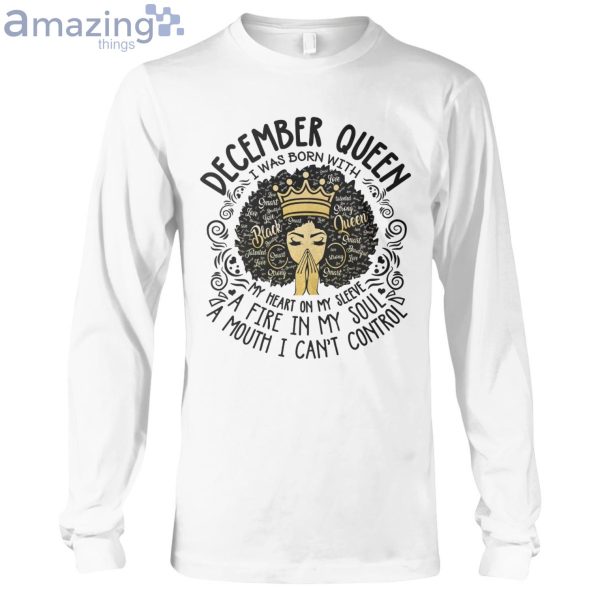 December Black Queen My Heart On My Sleeve Ladies T-Shirt Long Sleeve Tee Product Photo 6