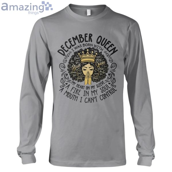 December Black Queen My Heart On My Sleeve Ladies T-Shirt Long Sleeve Tee Product Photo 7