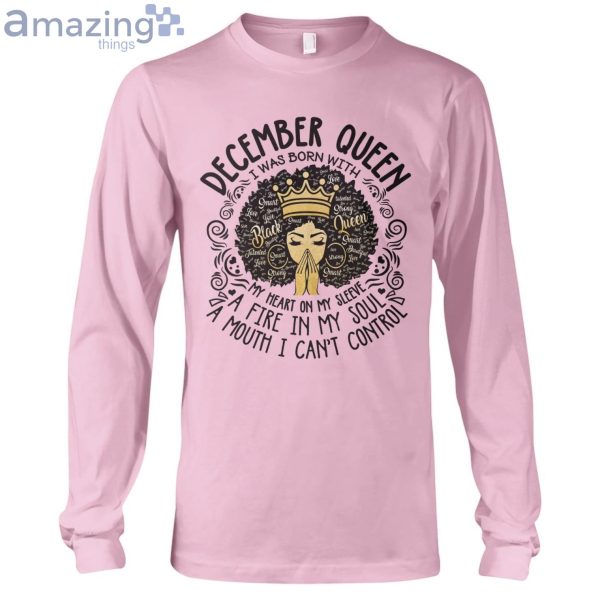 December Black Queen My Heart On My Sleeve Ladies T-Shirt Long Sleeve Tee Product Photo 8