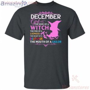 December Girl The Soul Of A Witch The Heart Of A Hippie Halloween T-Shirt Product Photo 2