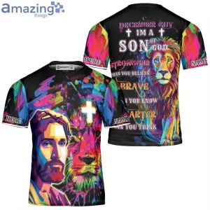 December Guy Son Of God Christ Lion 3D T-Shirt Jesus Shirt Product Photo 2