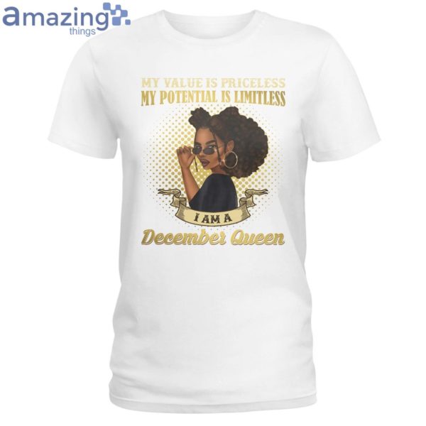December Queen Her Value Is Priceless Ladies T-Shirt Product Photo 2