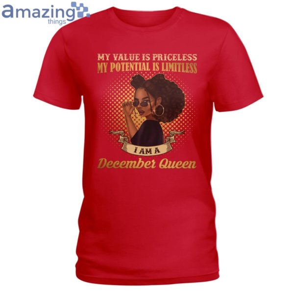 December Queen Her Value Is Priceless Ladies T-Shirt Product Photo 3
