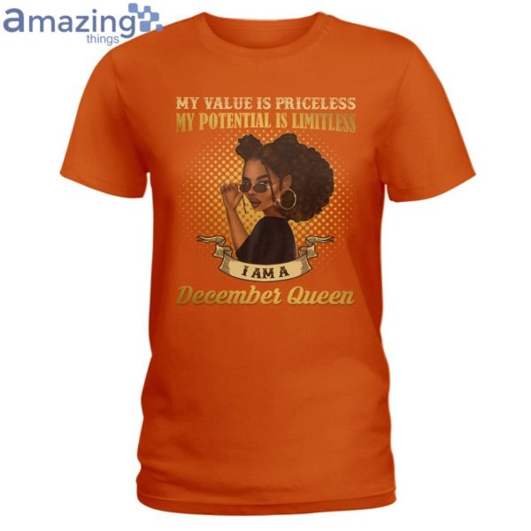 December Queen Her Value Is Priceless Ladies T-Shirt Product Photo 4