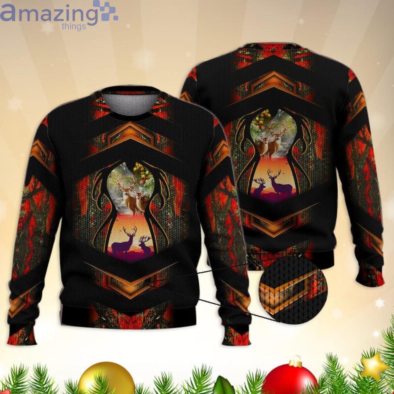 Deer Hunting Cool Fashionable Trending All Over Print 3D Sweater Product Photo 1