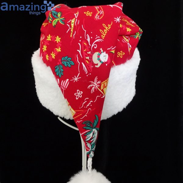 Deer Palm Aloha Beach Christmas Santa Hat For Adult And Child Product Photo 2