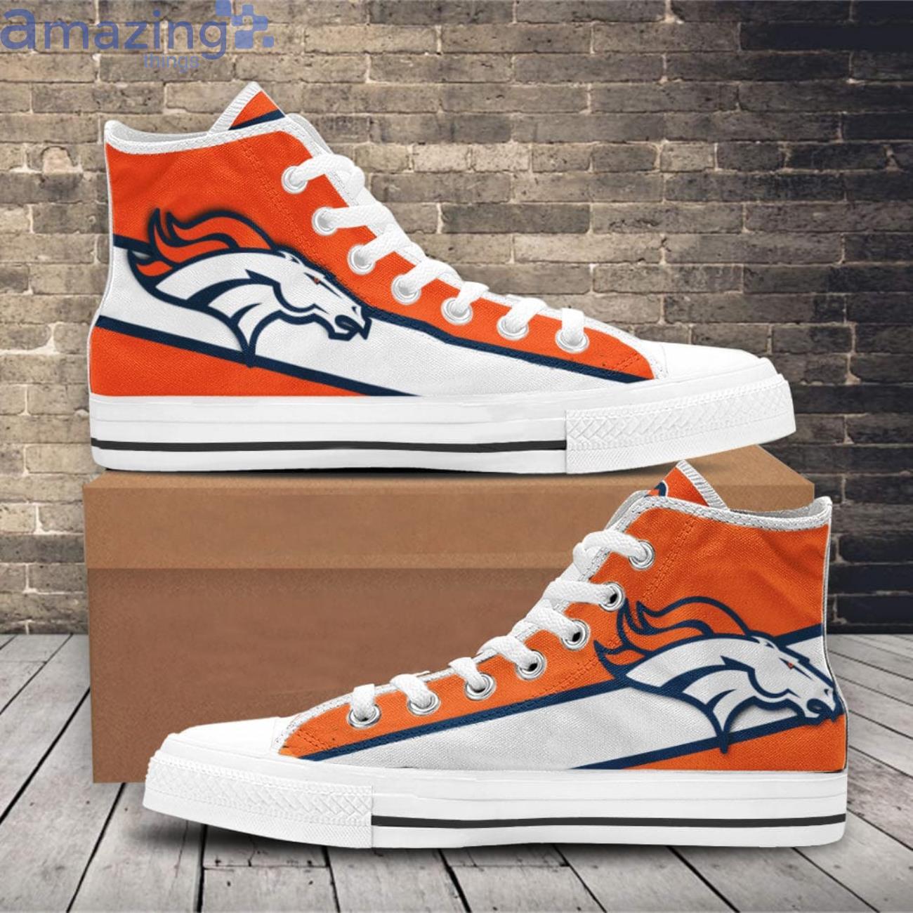 Denver Broncos Team Sport Lover High Top Shoes For Fans Product Photo 1