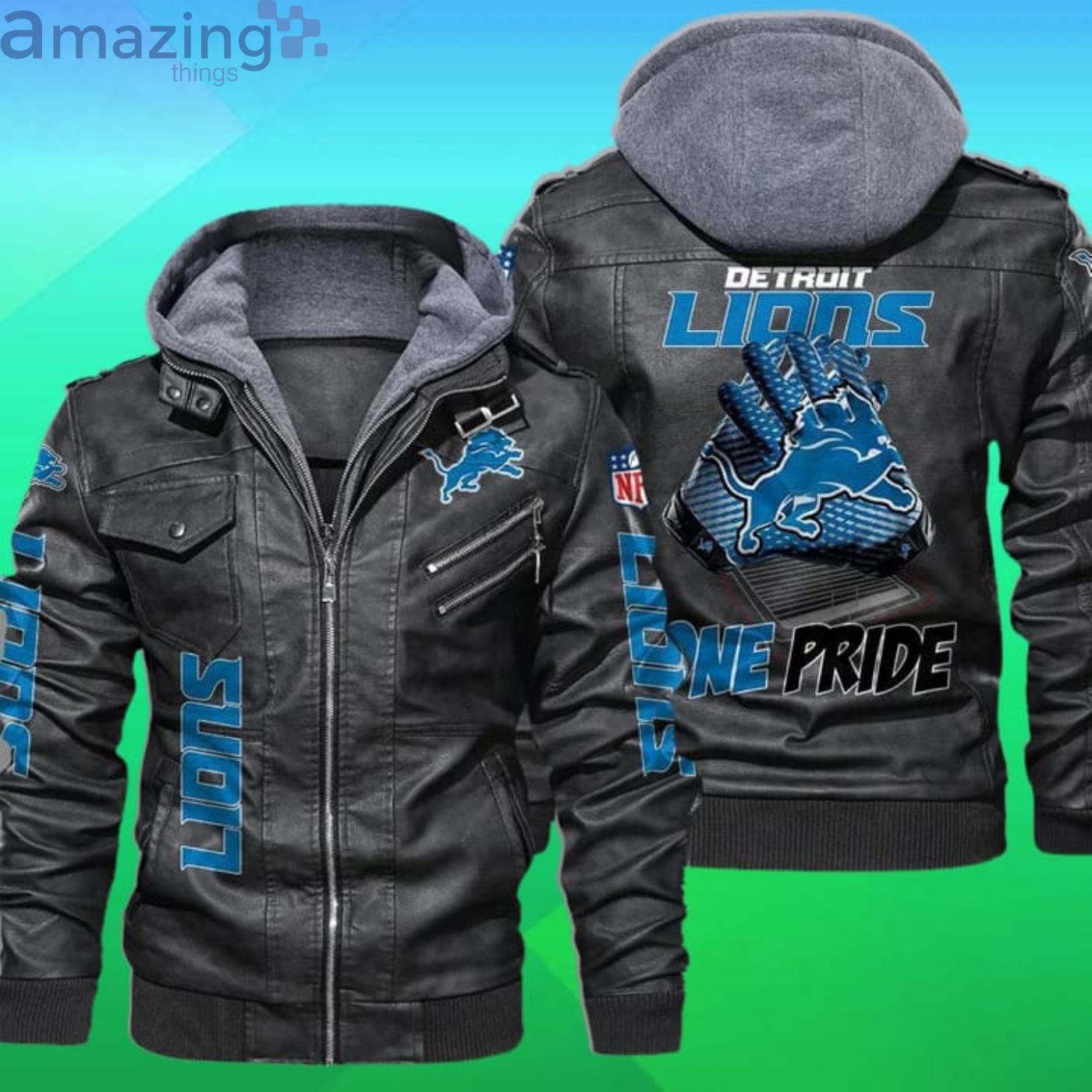 Detroit Lions Nfl One Pride 2D Leather Jacket