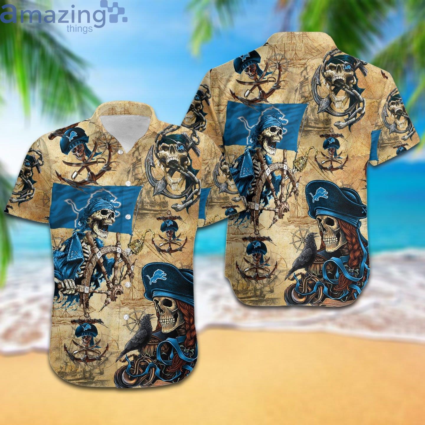 Mickey And Floral Detroit Lions NFL Summer Hawaiian Shirt