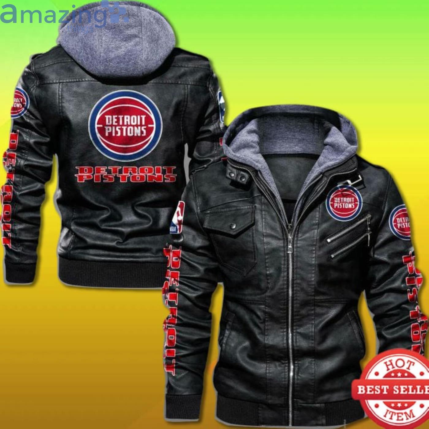 Detroit Pistons 2D Leather Jacket