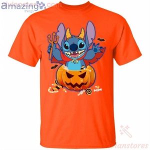 Devil Stitch In The Pumpkin Trick Or Treat Funny T-Shirt Product Photo 2