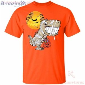 Dinosaur In Mummy Halloween Funny T-Shirt Product Photo 2