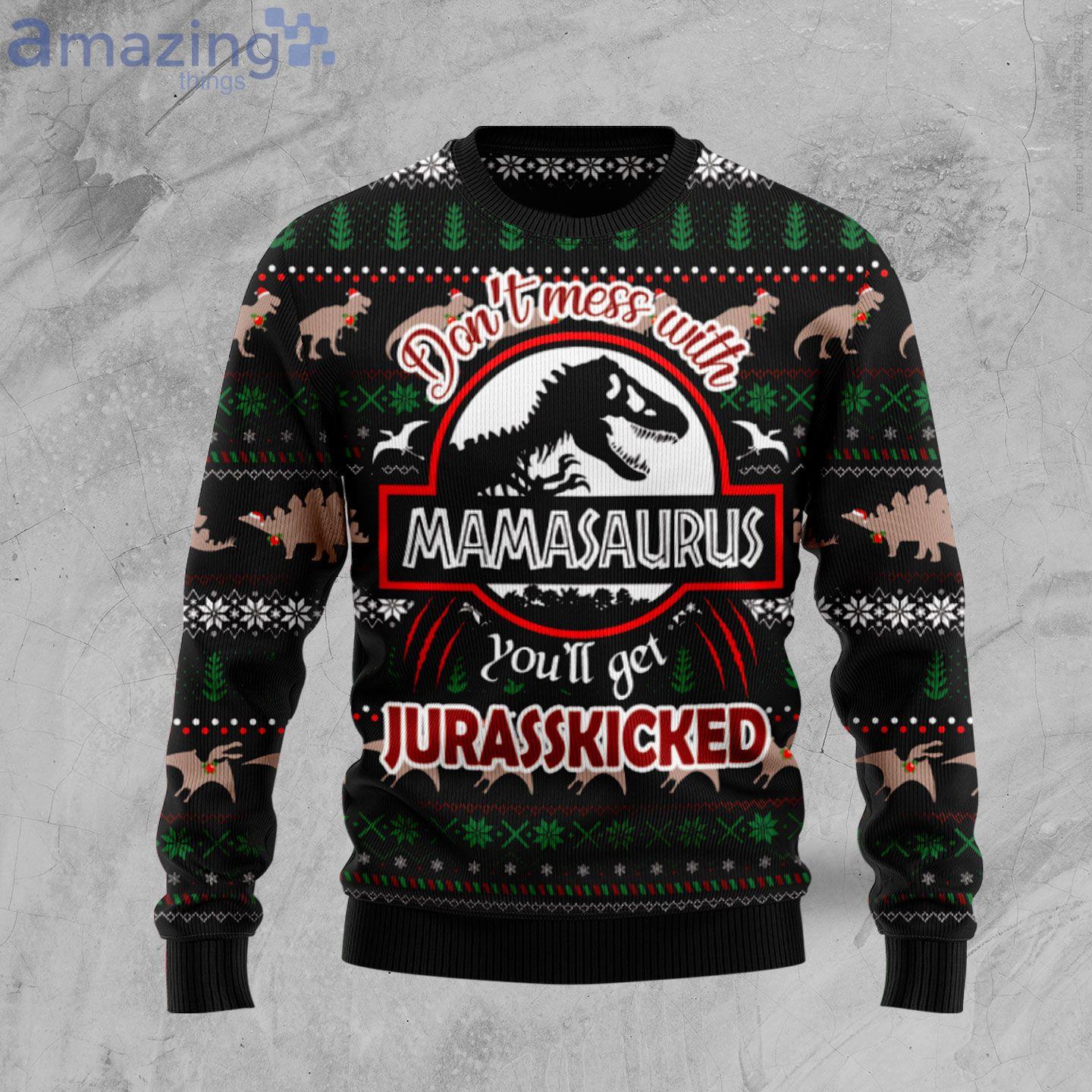 Dinosaur Mamasaurus Funny Gift Ugly Christmas Sweater image Dinosaur Mamasaurus Funny Gift Ugly Christmas Sweater Product Photo 1 Product photo 1