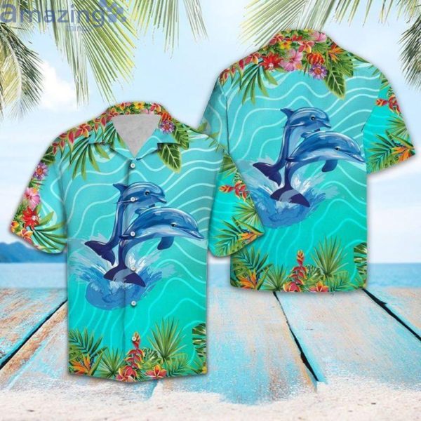 Dolphin Couple Hawaiian Shirt For Men And Womenproduct photo 1