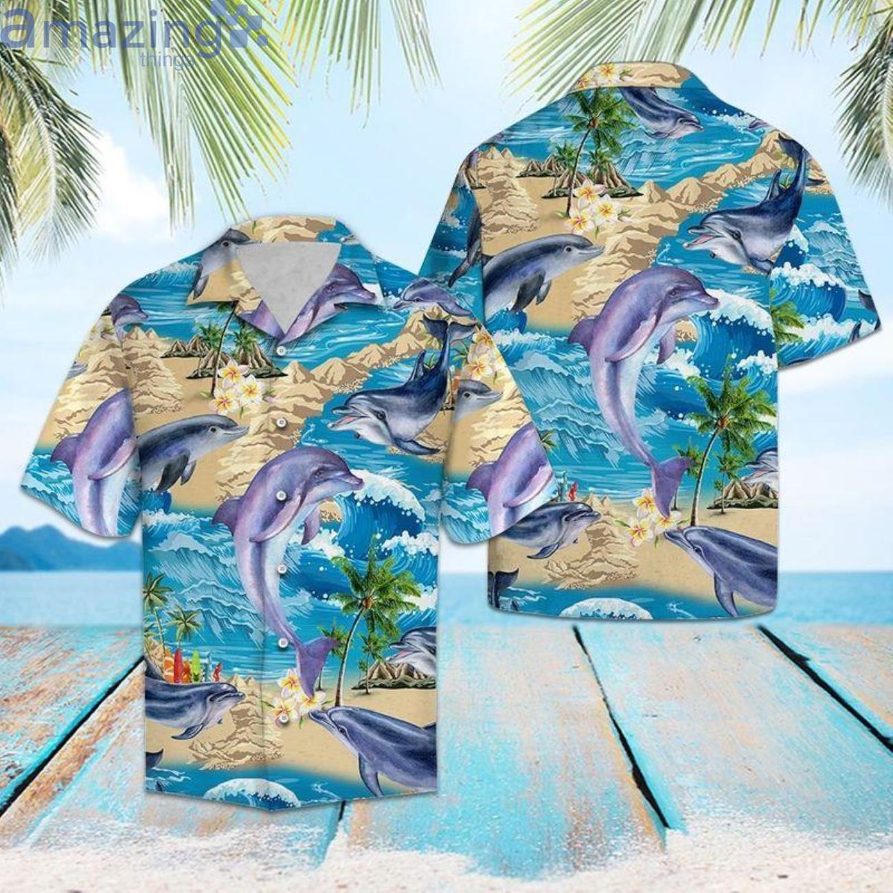 Dolphin Lover Hawaiian Shirt For Men And Women image Dolphin Lover Hawaiian Shirt For Men And Womenproduct photo 1