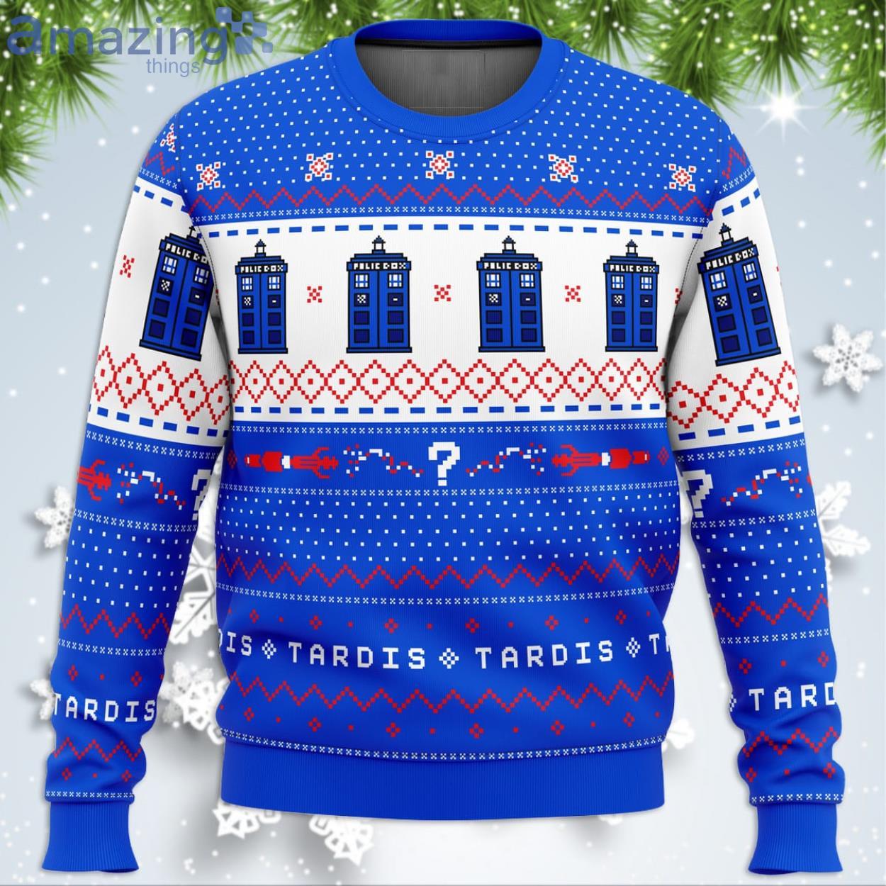 Dr Who Tardis Ugly Christmas Sweater Product Photo 1