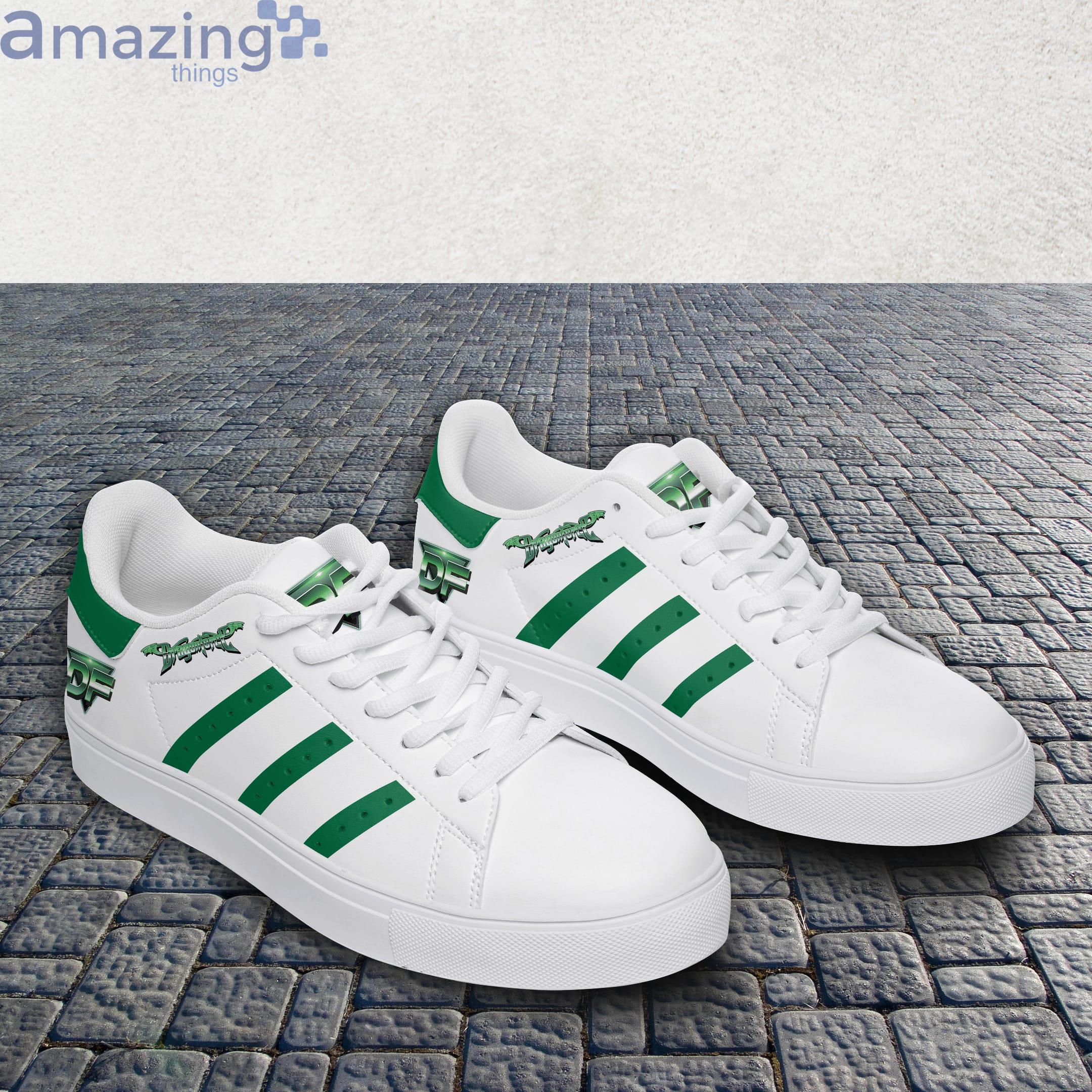 Dragonforce Green Striped Stan Smith Low Top Skate Shoes image Dragonforce Green Striped Stan Smith Low Top Skate Shoes Product Photo 3