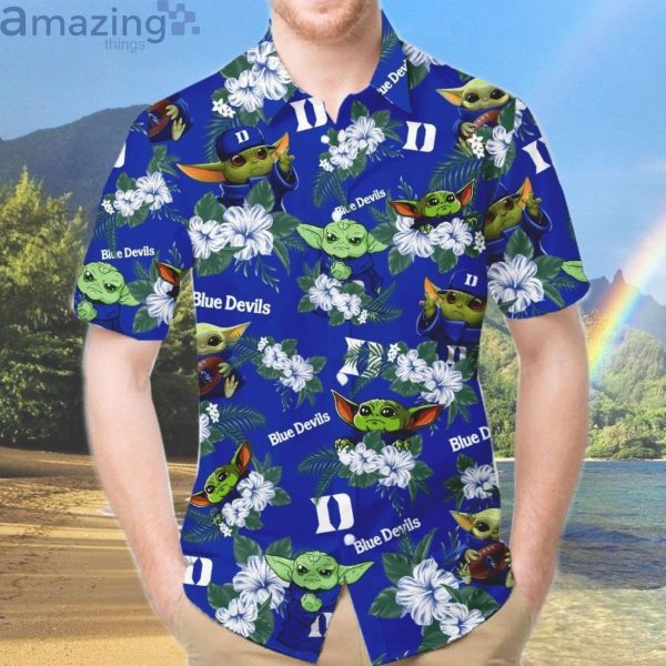 Duke Blue Devils & Yoda Fans Hawaiian Shirt For Men Womenproduct photo 1