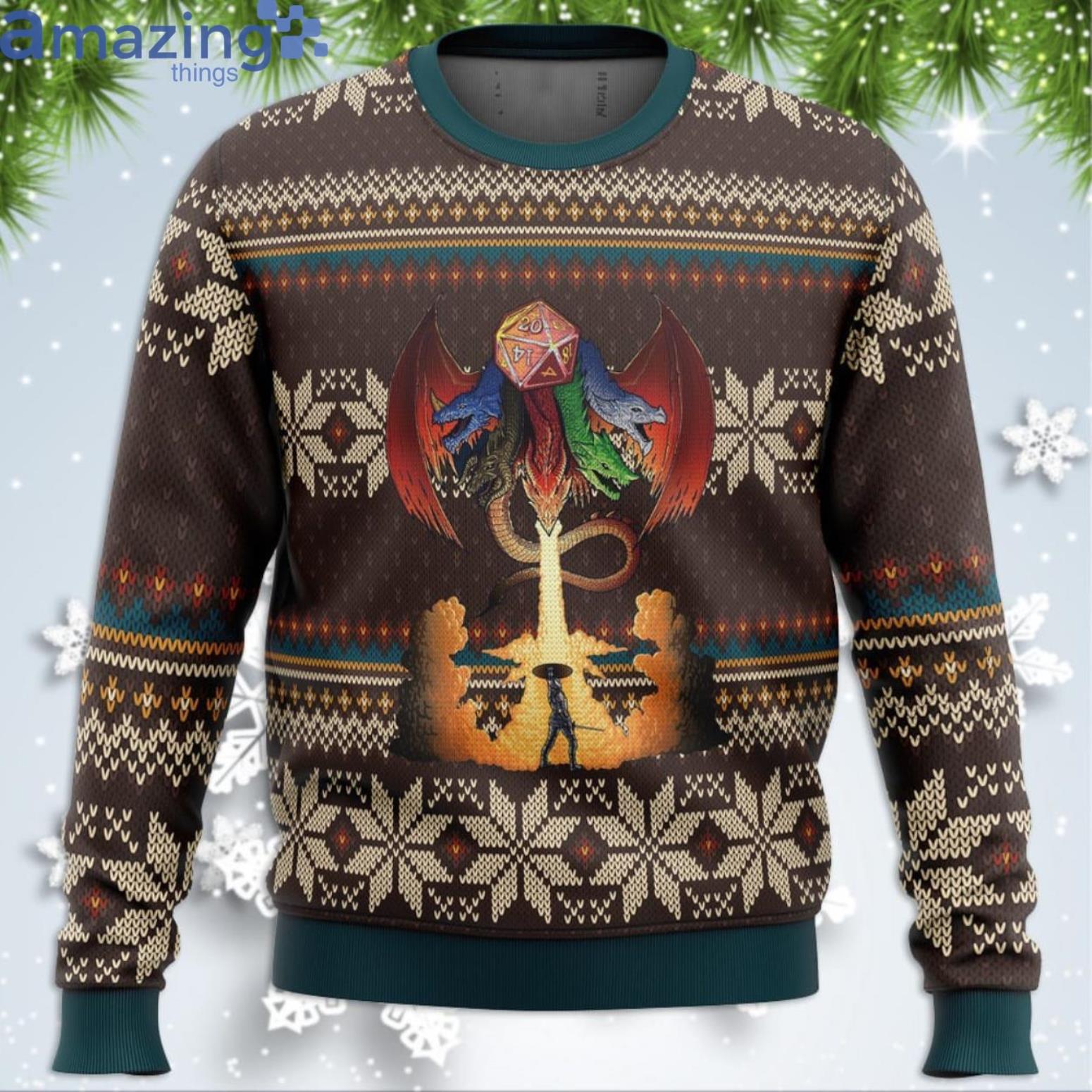 Dungeons & Dragons Funny Christmas Gift Ugly Christmas Sweater Product Photo 1