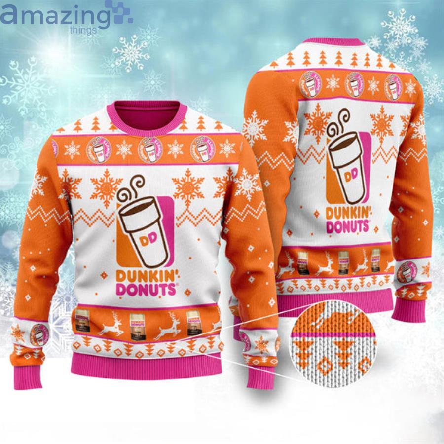 dunkin donuts ugly christmas sweater