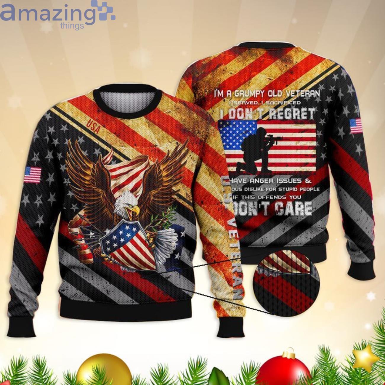 Eagle Grumpy Old U.S Veteran 3D Shirts 3D Sweater Product Photo 1