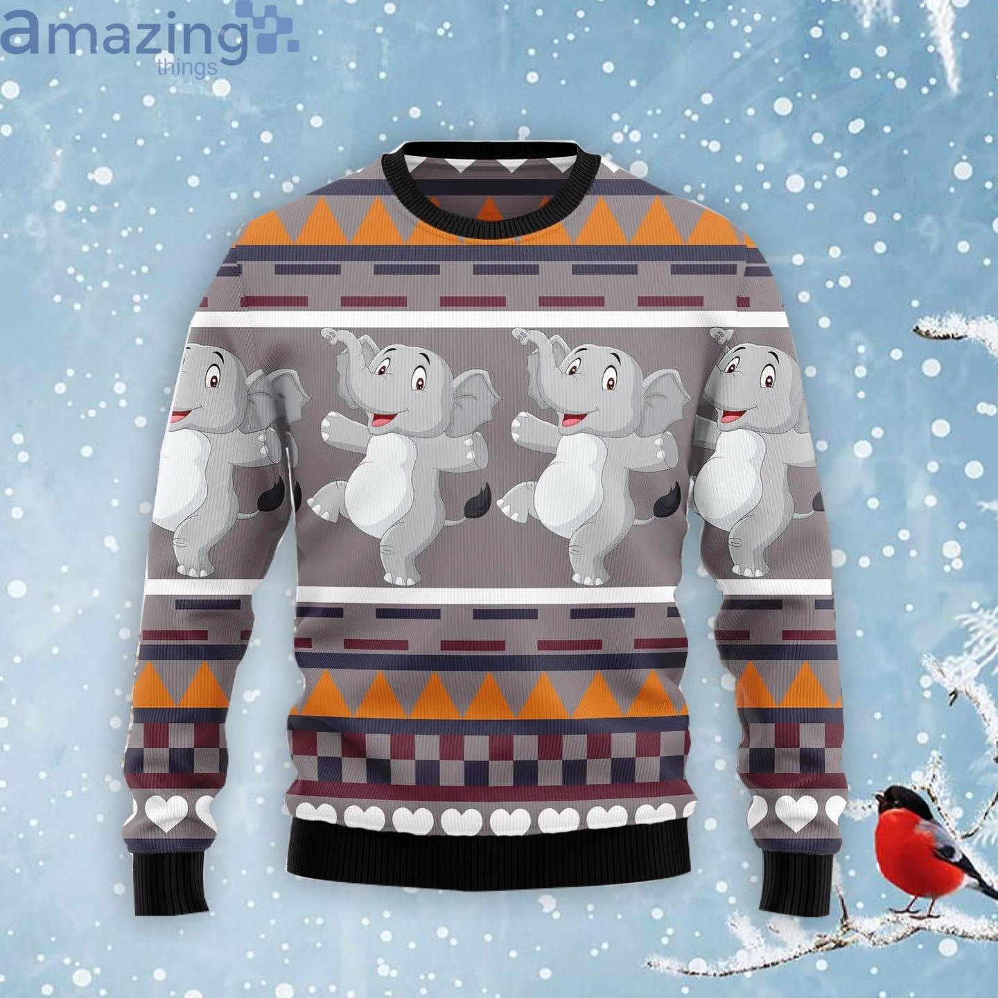 Elephant Dancing Ugly Christmas Sweater Product Photo 1 Elephant Dancing Ugly Christmas Sweater Product Photo 1