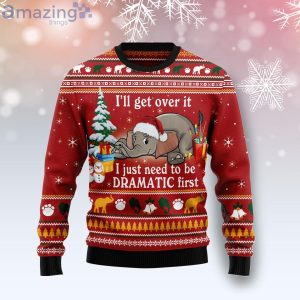 Elephant I ‘Ll Get Over It Elephant Lover Ugly Christmas Sweater Product Photo 1