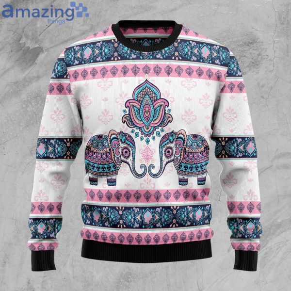 Elephant Mandala Christmas Ugly Sweater