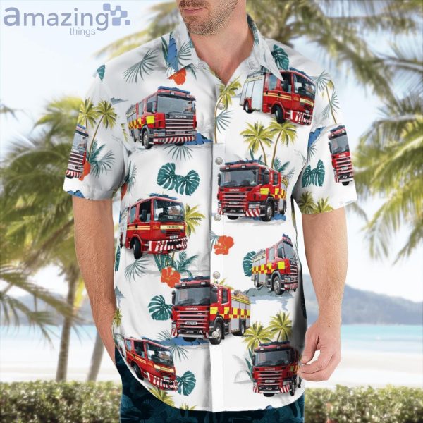 England United Kingdom Hereford And Worcester Fire And Rescue Service Hawaiian Shirt Product Photo 3