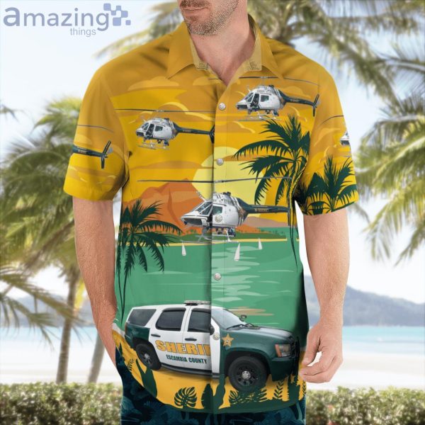 Escambia County Sheriff Chevrolet Tahoe Ppv & Bell Oh-58C Kiowa Hawaiian Shirt Product Photo 3