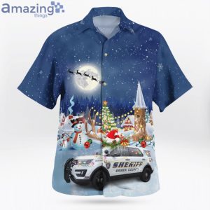 Essex County Sheriff Ford Police Interceptor Utility Christmas Hawaiian Shirt image Essex County Sheriff Ford Police Interceptor Utility Christmas Hawaiian Shirt Product Photo 3