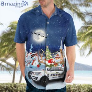 Essex County Sheriff Ford Police Interceptor Utility Christmas Hawaiian Shirt image Essex County Sheriff Ford Police Interceptor Utility Christmas Hawaiian Shirt Product Photo 4
