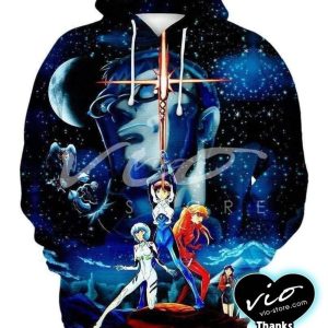 Evangelion Wars Art 3D All Over Print 3D Hoodieproduct photo 2