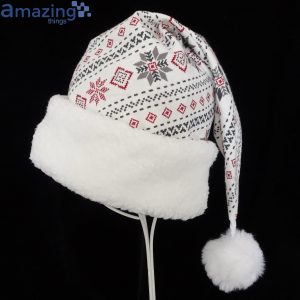 Fair Isle Nordic Striped Christmas Santa Hat For Adult And Child Product Photo 2