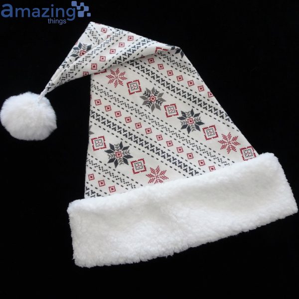 Fair Isle Nordic Striped Christmas Santa Hat For Adult And Child Product Photo 4