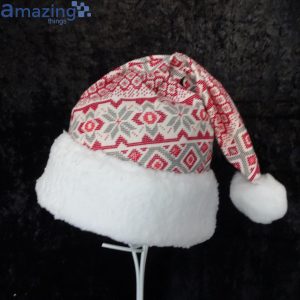 Fair Isle Stripe Christmas Santa Hat For Adult And Child Product Photo 1