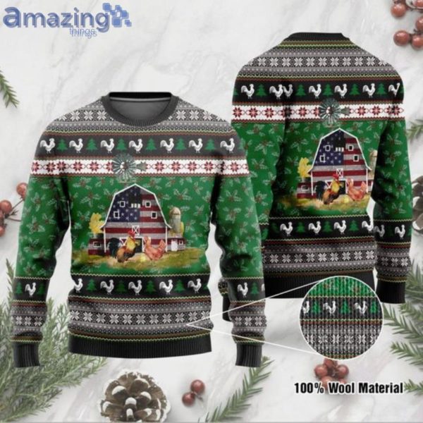 Farming Chickens Christmas Ugly Sweater