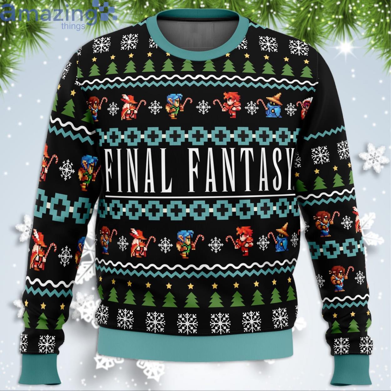 Final Fantasy Funny Christmas Gift Ugly Christmas Sweater Product Photo 1
